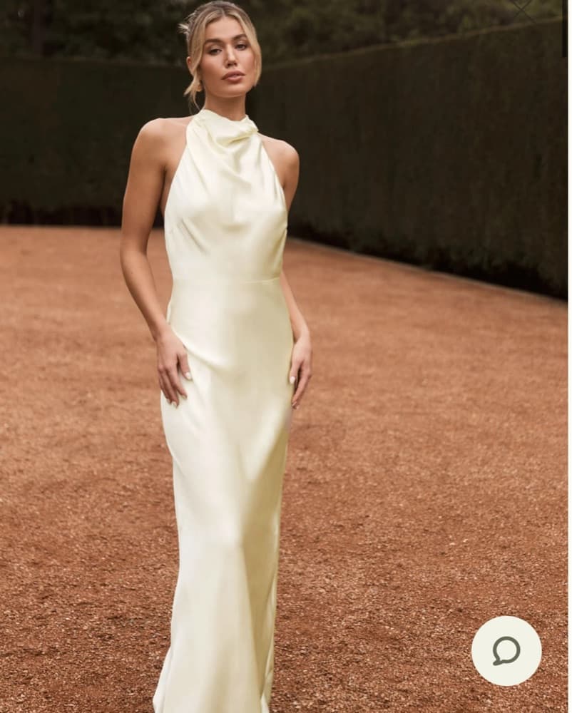 Meshki Satin Lemon Sorbet Maxi Dress - Image 1