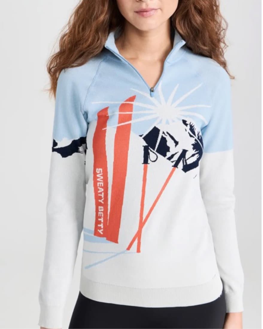 Blue Ski Base Layer Pullover Sweater - Image 5