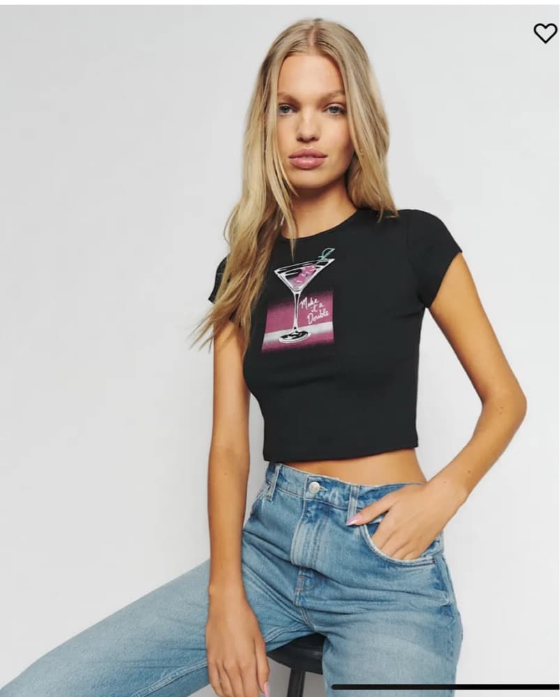 Reformation Make It A Double Tee - Image 1