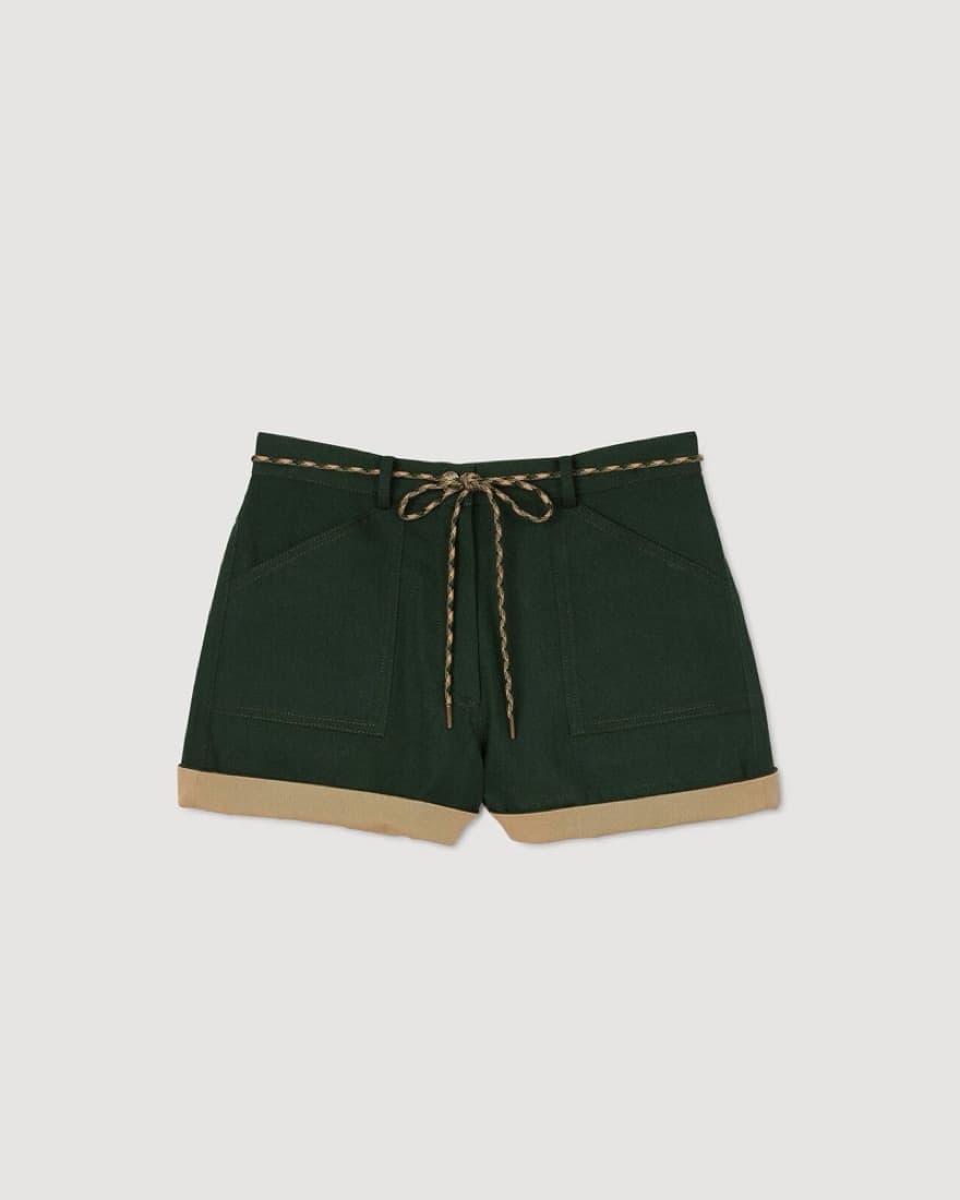 Sandro Two Tone Shorts With Tie - Image 2