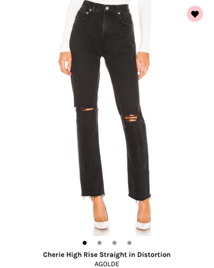 High Rise Straight Leg Black Jeans  - Image 1