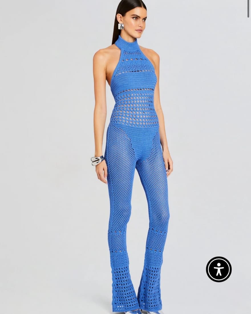 Retrofete Knit Crochet Jumpsuit - Image 5
