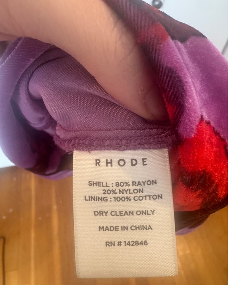 Rhode Jemima Velvety Floral Dress - Image 6