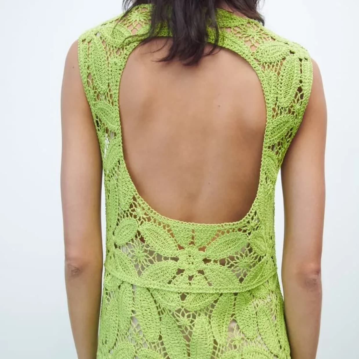 Zara Knit Green Dress - Image 2