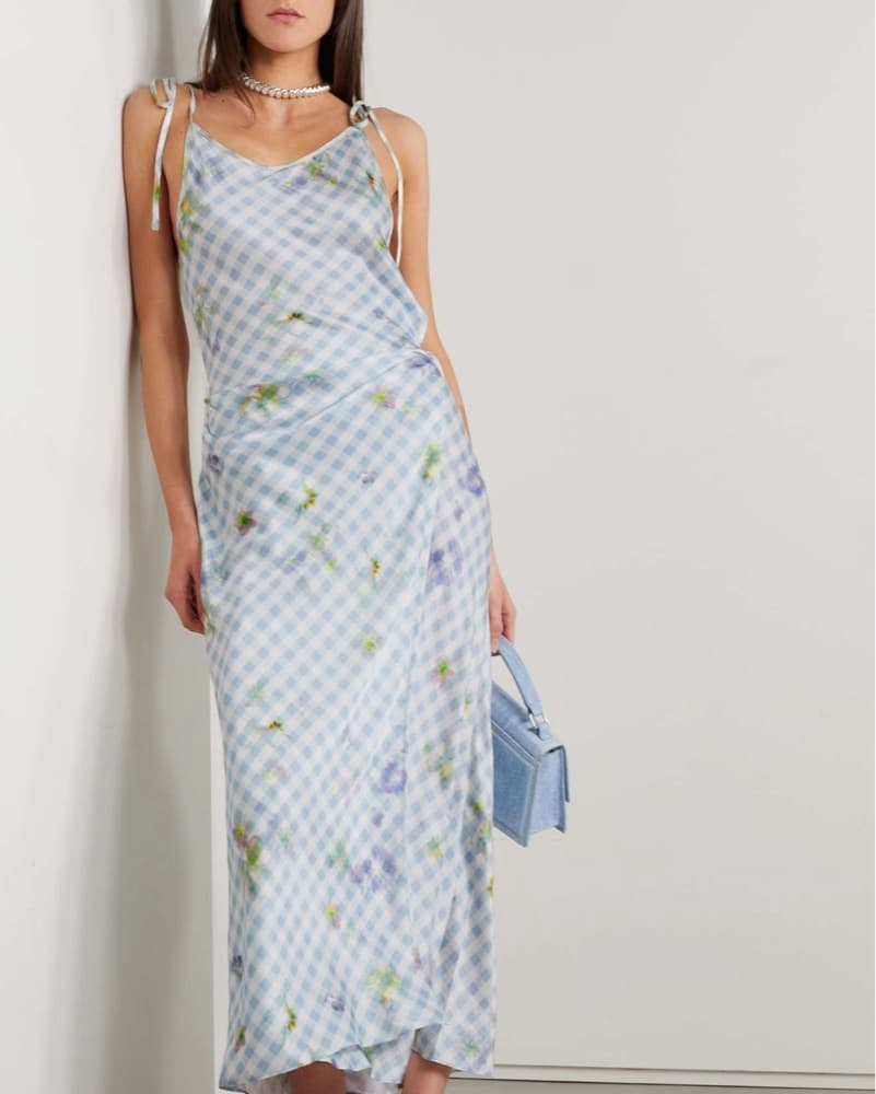 ACNE STUDIOS  Wrap-Effect Printed Satin  - Image 3