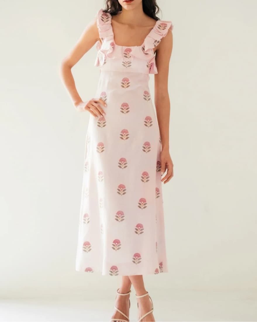 Pink Malika Dress (XS/S) Midi/Maxi  - Image 1