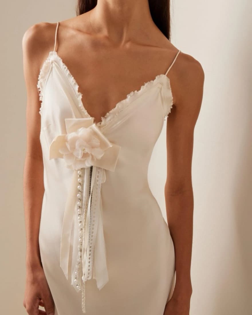 LoveShackFancy Elizabella Slip Dress - Image 3