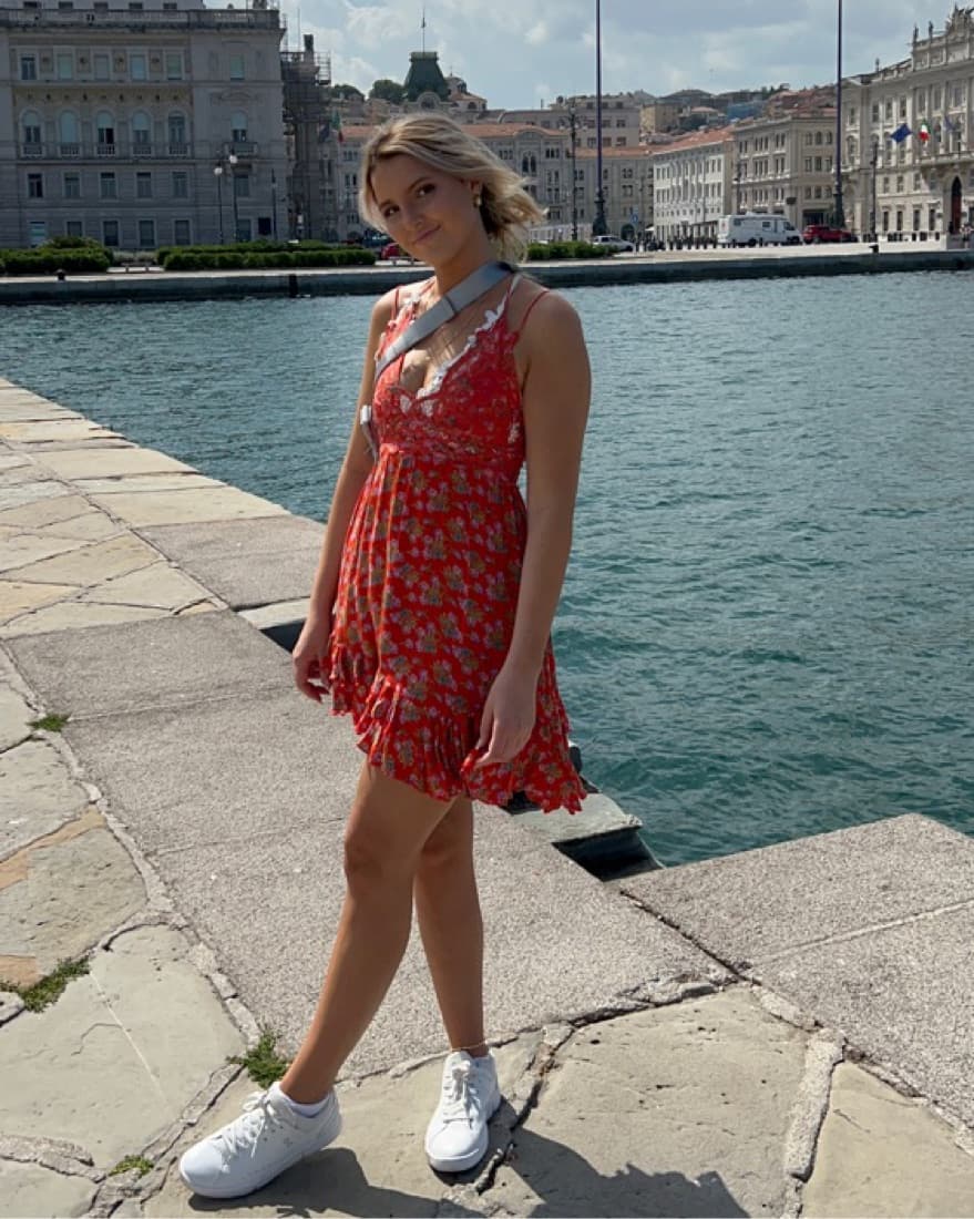 Free People Red Floral Dress - Image 3