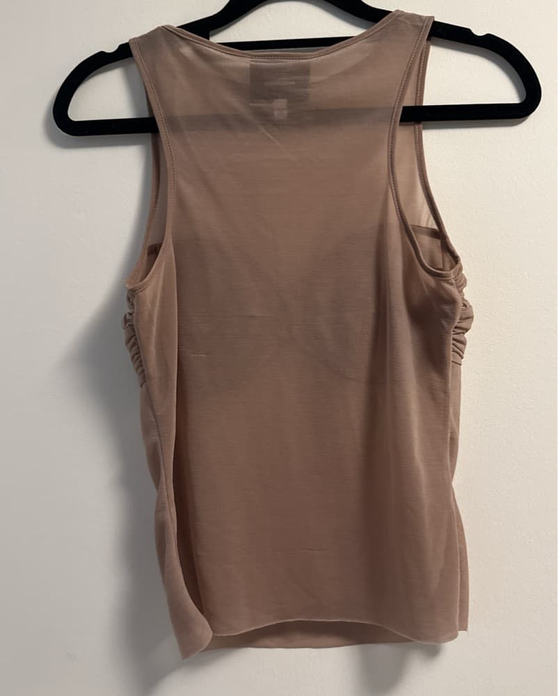 Reformation Ruched Mauve Knit Tank - Image 3