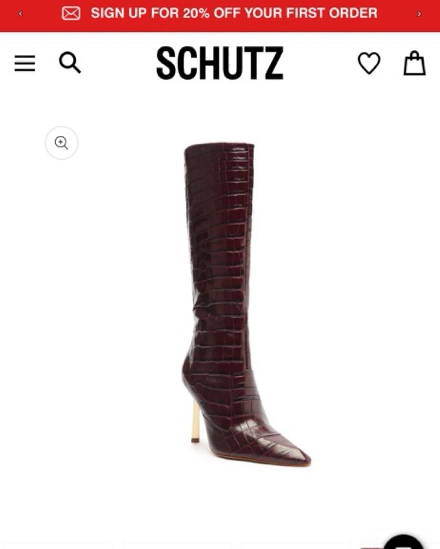 Burgundy SCHUTZ Heeled Boots  - Image 4