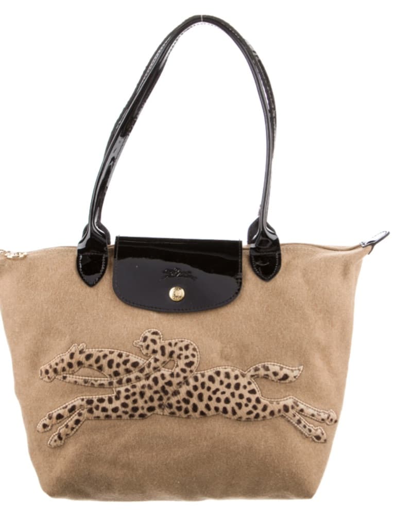 Longchamp Wool Cheetah-Printed Tote - Image 1