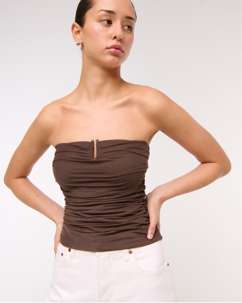A&F Bra Free Mesh Hardware Tube Top - Image 4