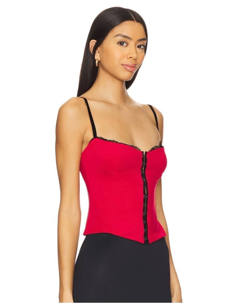 Bella Venice Caroline Corset In Red - Image 2