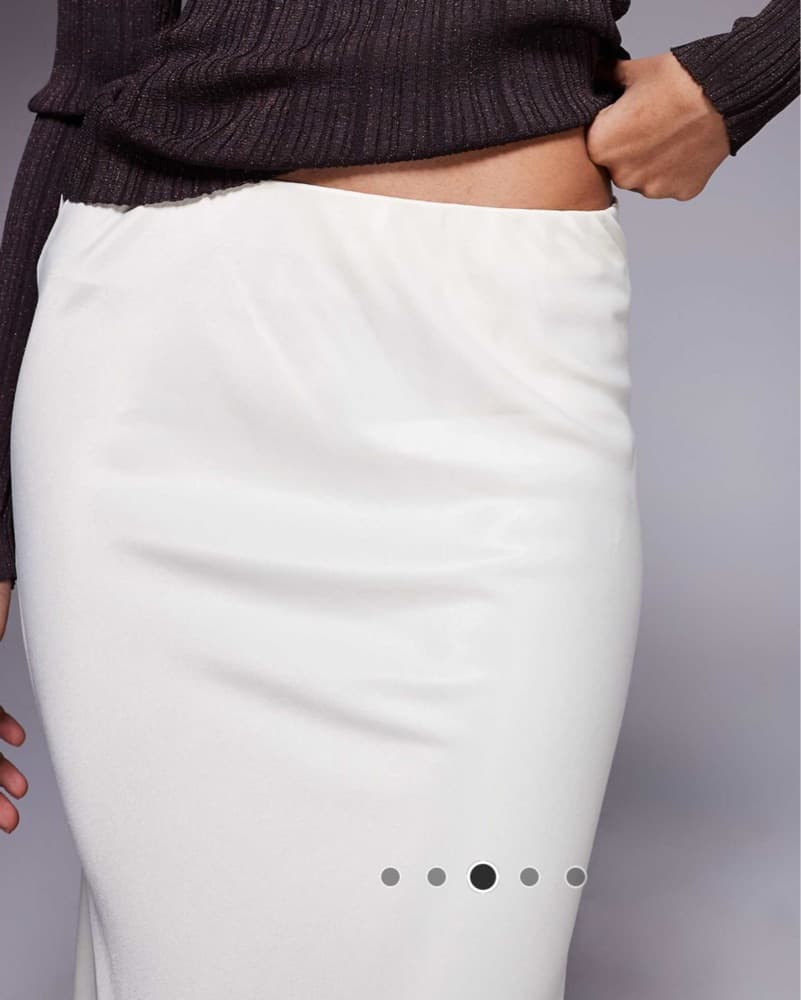 Maxi Skirt - Cream Ivory White Silk - Image 1