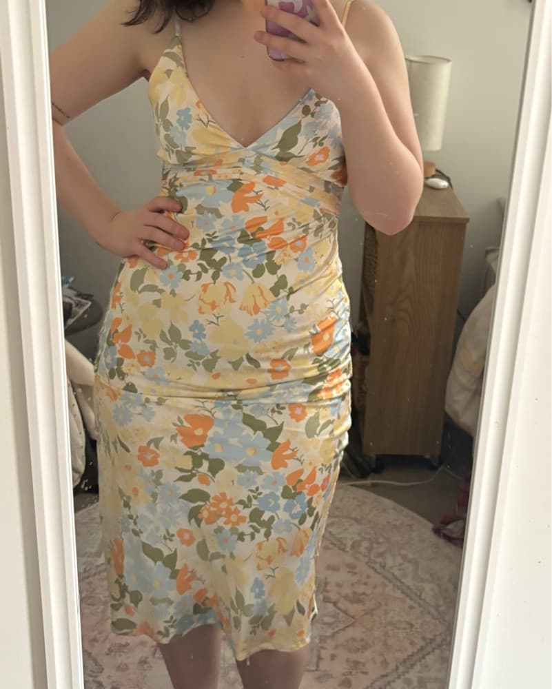 Princess Polly Satin Yellow Midi Dress - Image 4