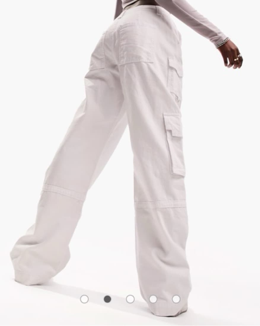 White cargo jeans - Image 3