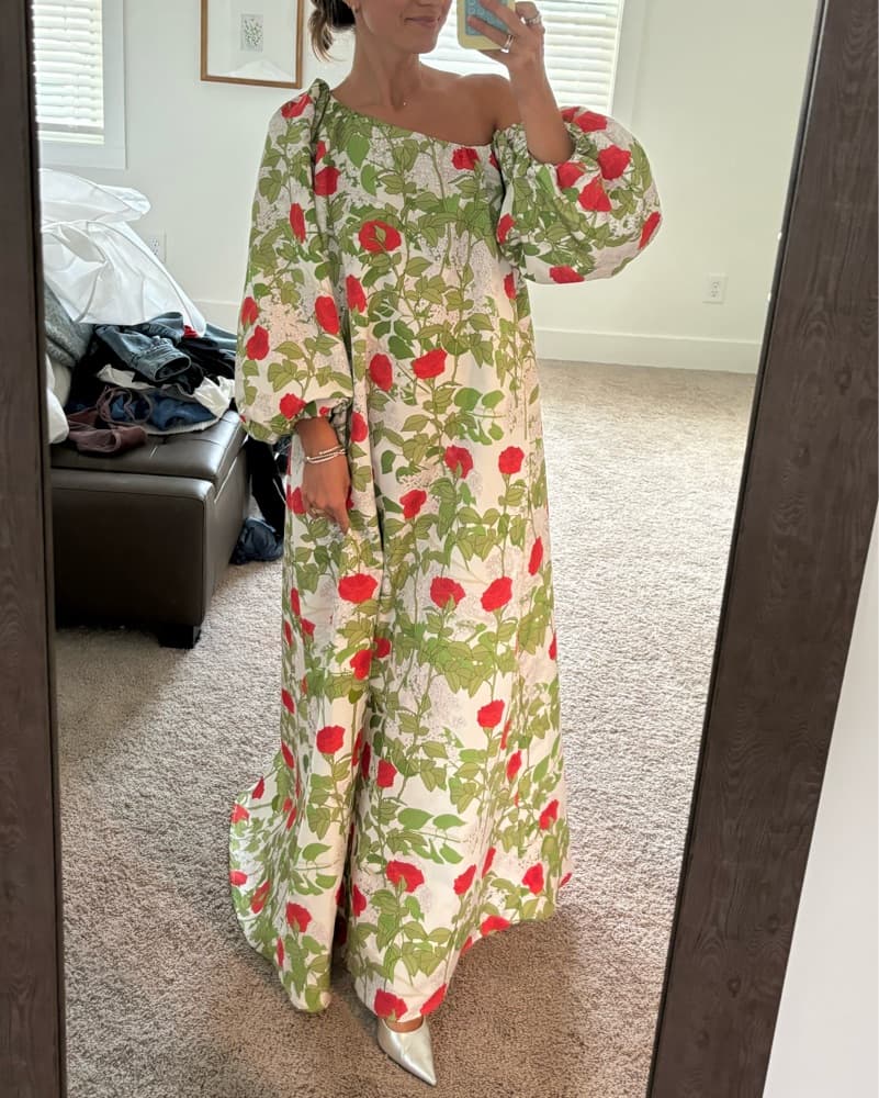 Vibrant Floral One-Shoulder Maxi Dress - Image 2