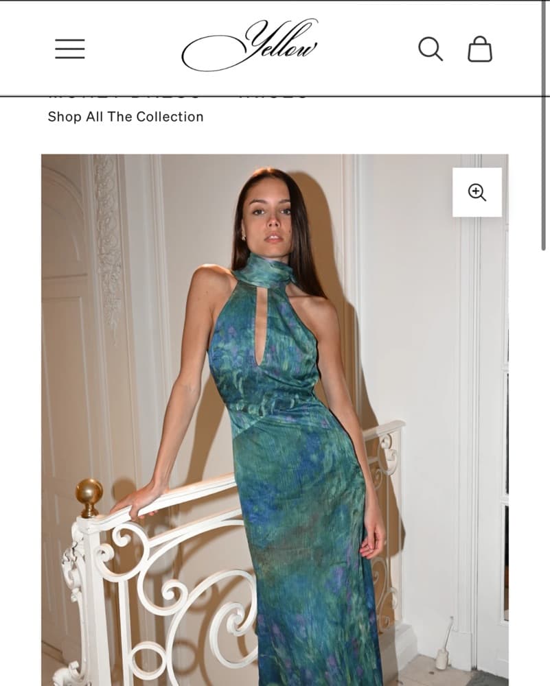 Yellow The Label Iris Monet Dress  - Image 1
