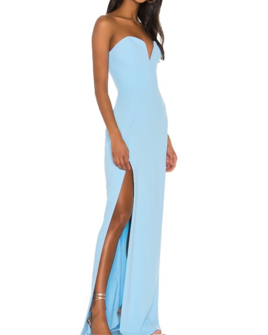 Revolve Amanda Uprichard Blue Gown - Image 3