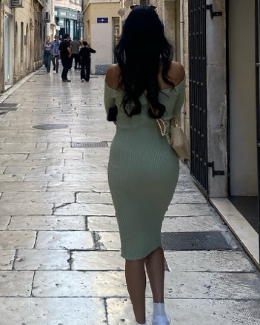 Midi Sweater Dress With Cut Out - Image 3