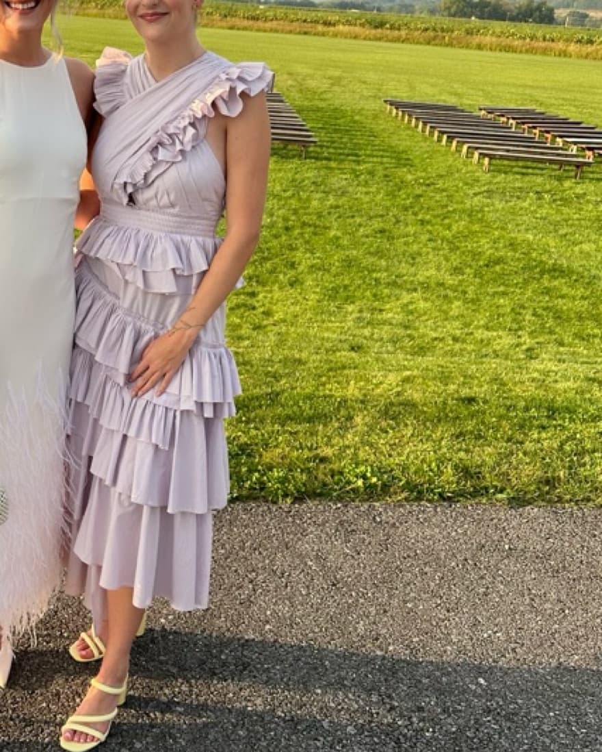 Ulla Johnson Lilac Midi Dress Ruffle - Image 2