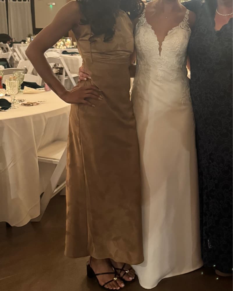 Wild Fable Bronze Silk Flower Dress - Image 2