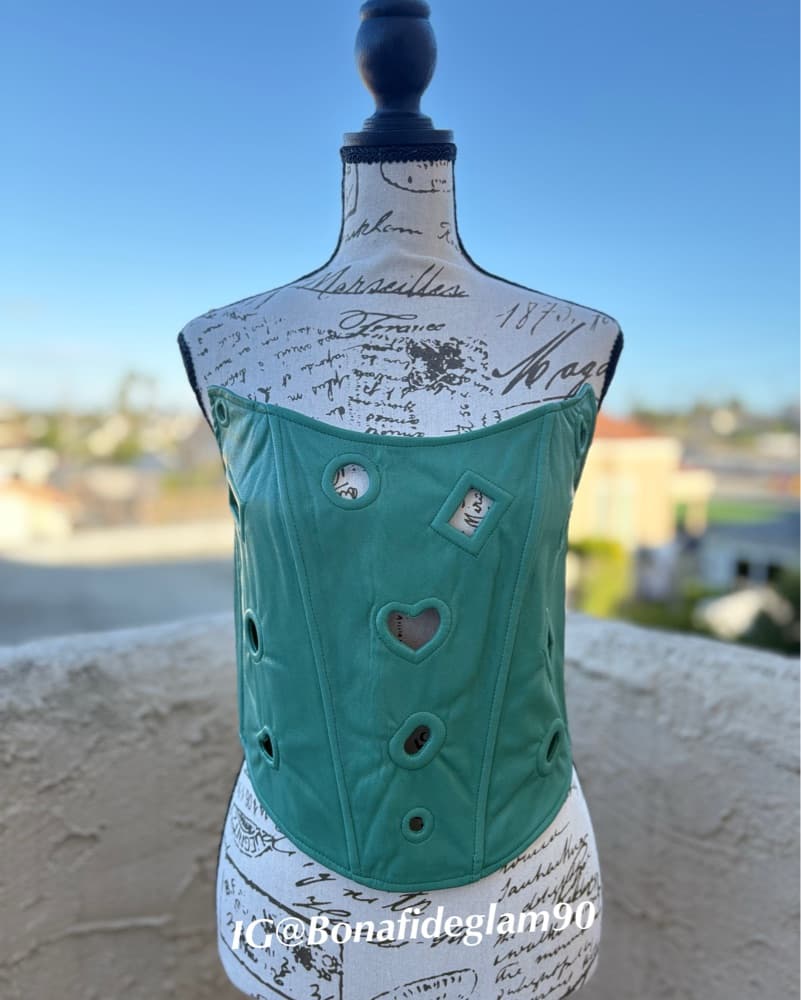 Lirika Matoshi faux leather Corset Top M - Image 1