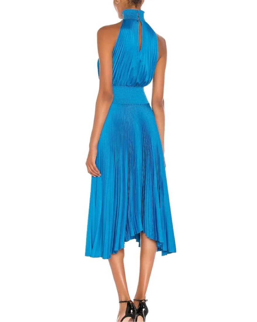 ALC Renzo Midi Dress In Blue - Image 3