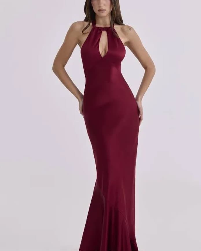 House Of CB Oliviana Dress - Wine - Image 2