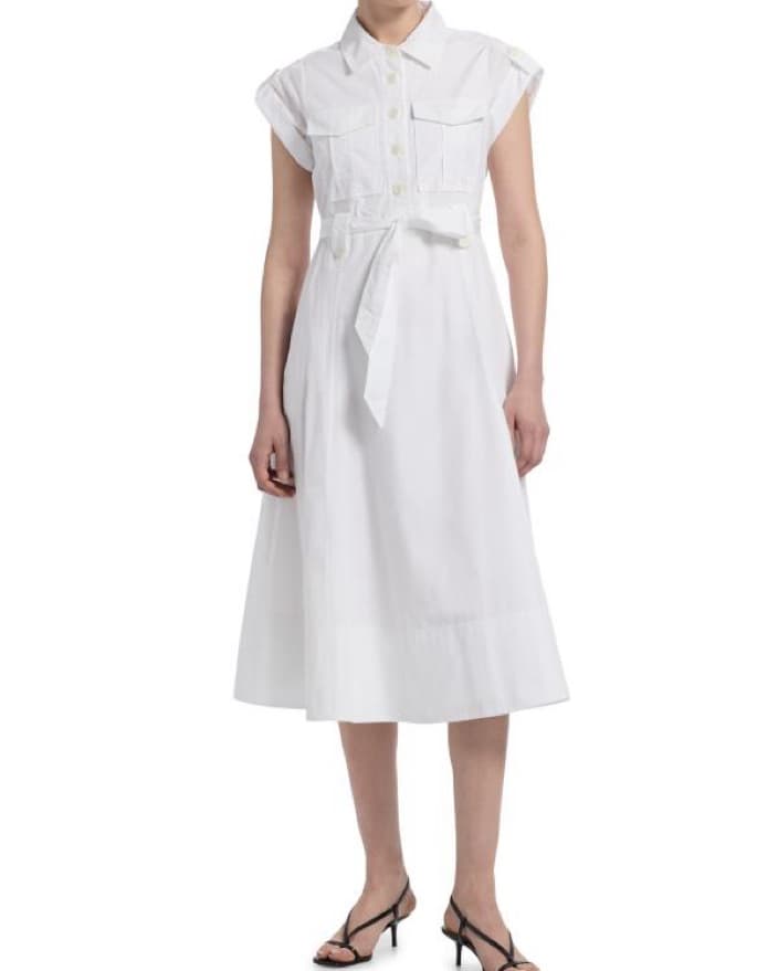 Derek Lam 10 Crosby Belted Cotton Midi  - Image 2