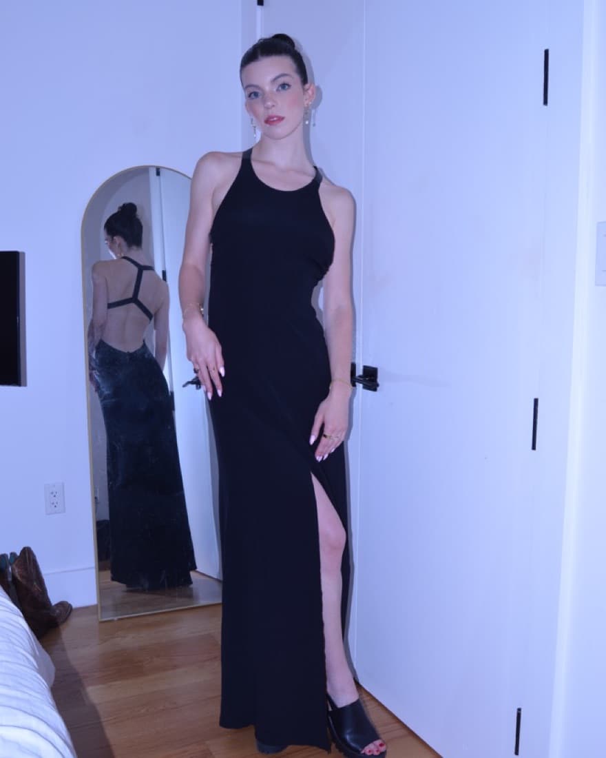 Black Reformation Backless Black Dress - Image 1
