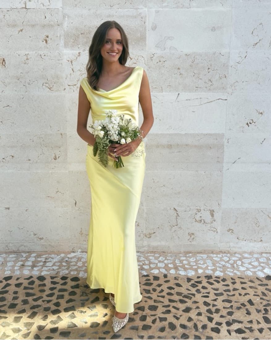 Gorgeous Yellow Mermaid Gown - Image 2