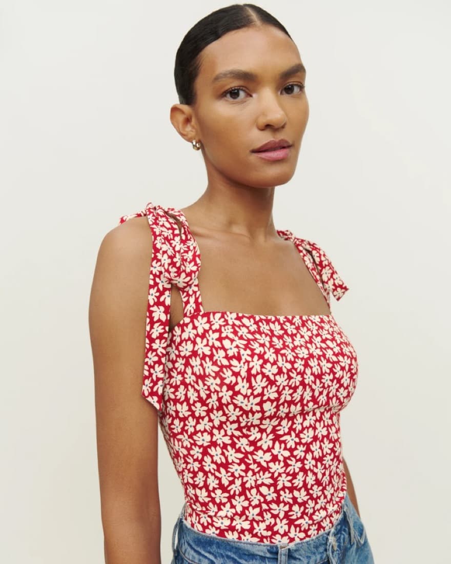 Reformation Ellora Top in Grenadine - Image 3