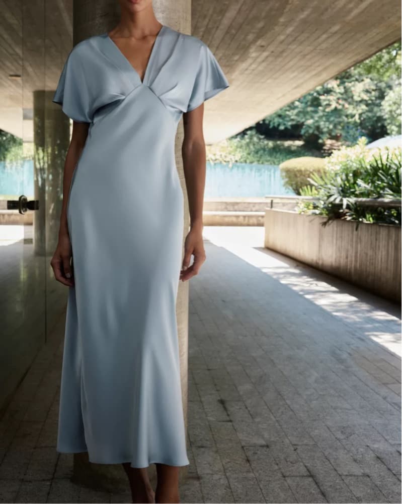 Elegant Black Midi Dress - Image 2