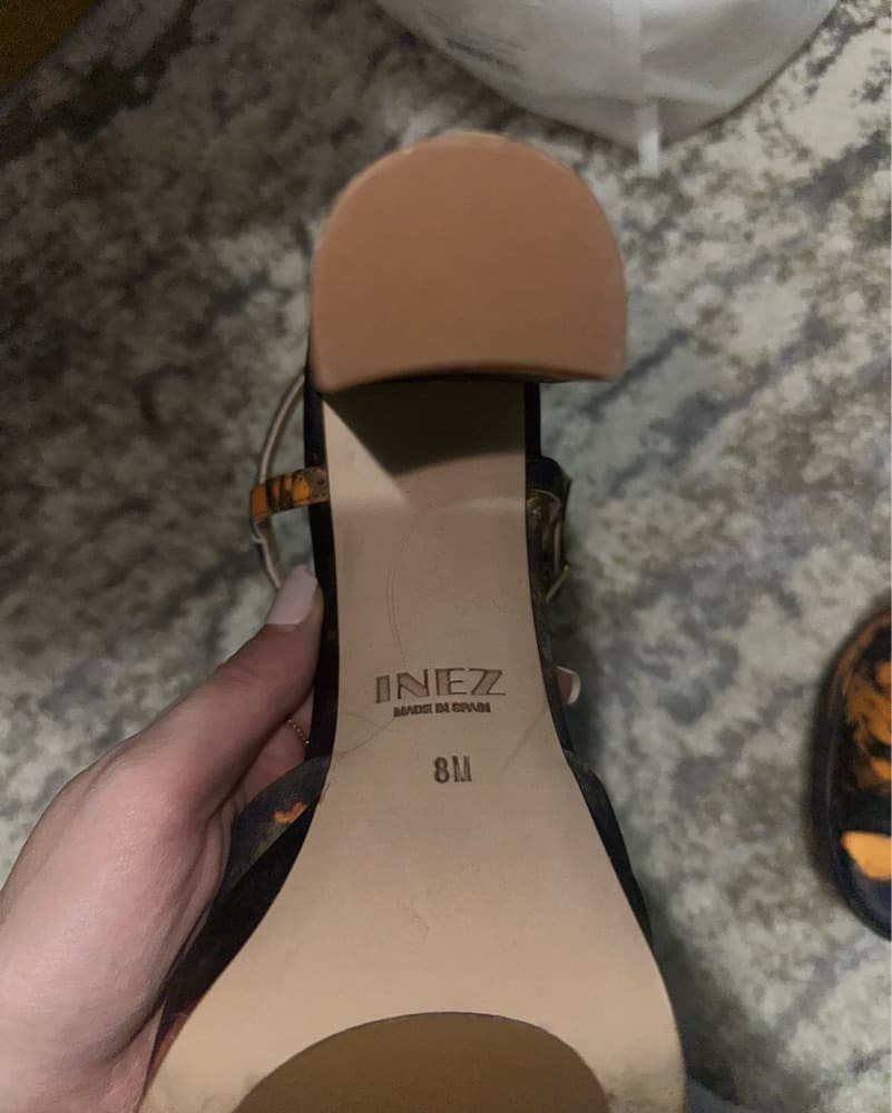 Inez Marigold Satin Heels - Image 3