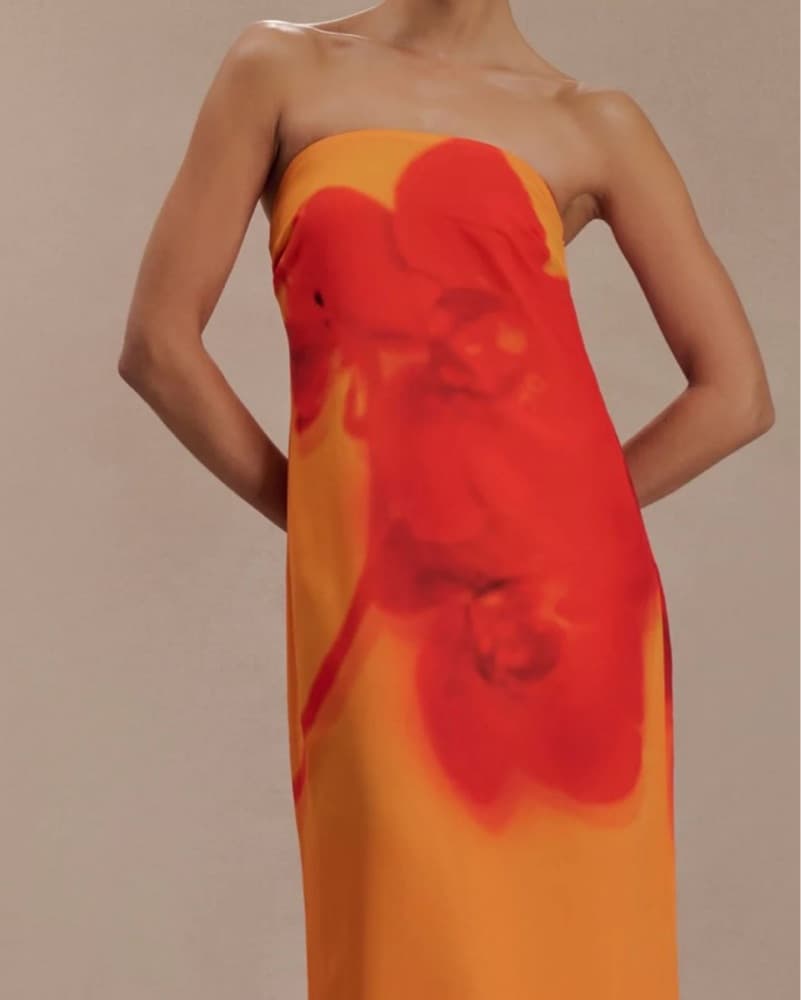 Meshki Amaya Strapless Chiffon Dress - Image 2