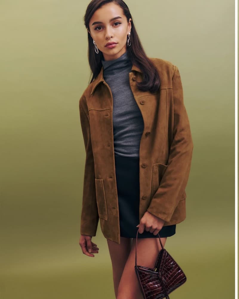 Reformation Veda Lincoln Suede Jacket S - Image 2