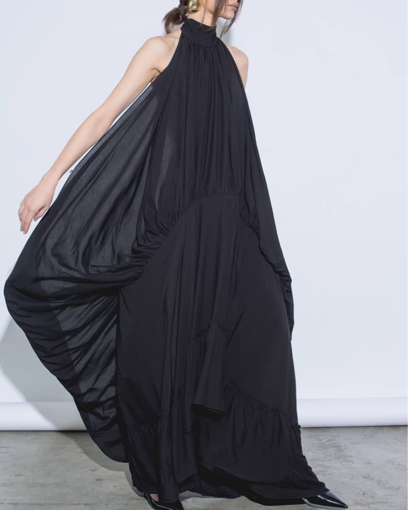 Centre Piece Draped Backless Dress - Image 2