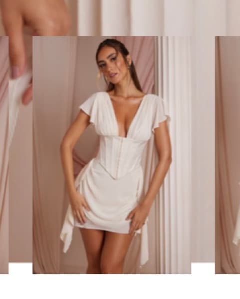  Draped Corset Mini Dress  - Image 3