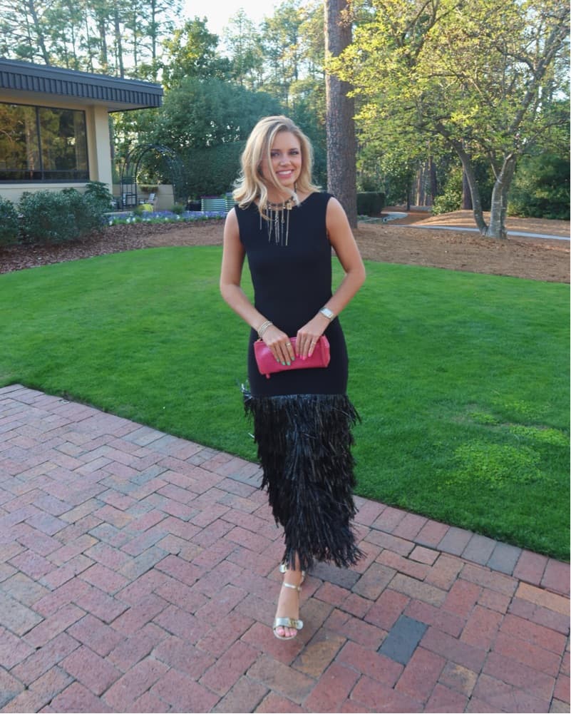 BLACK FRINGE TASSEL MAXI SIZE SMALL - Image 1