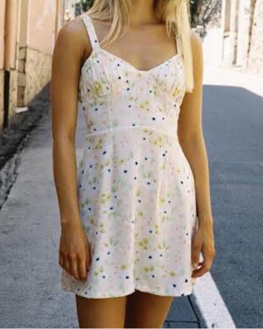 With Jean Flower Babydoll Dress - Image 1