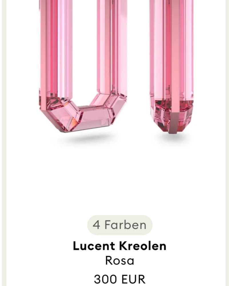 Pink Swarovski Earrings  - Image 2