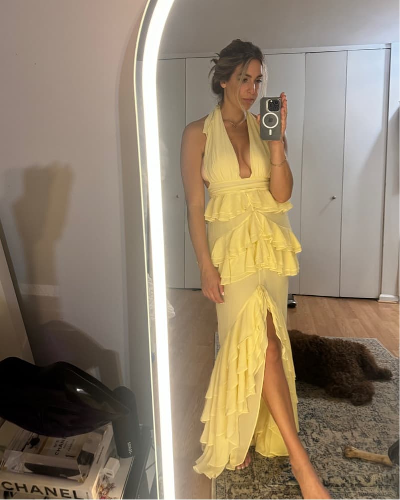 x REVOLVE Clara Bow Gown in Light Yellow - Image 4