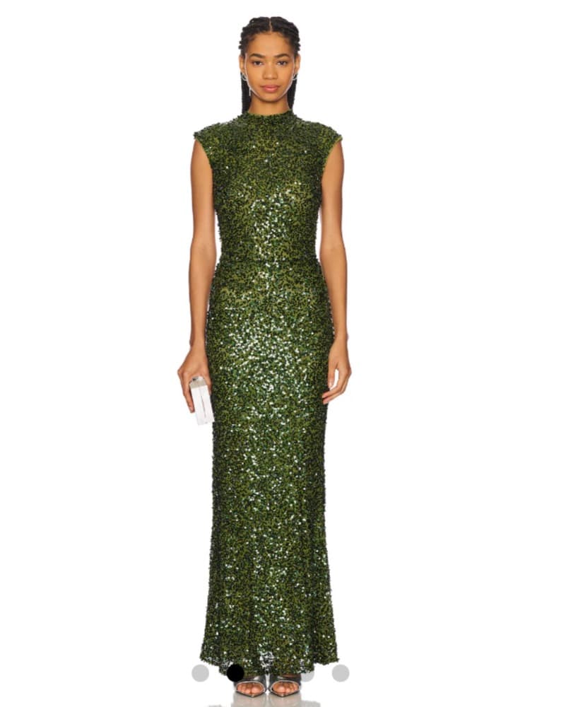 Camila Coelho Emma Green Sequin Gown - Image 2