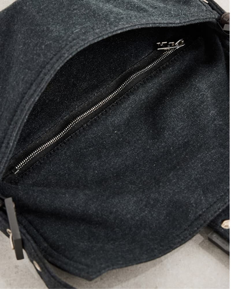 Fendi Grey Jersey Baguette Bag - Image 5