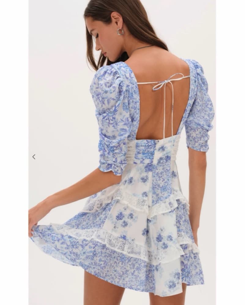 For Love & Lemons Rosalyn Mini - Blue - Image 5