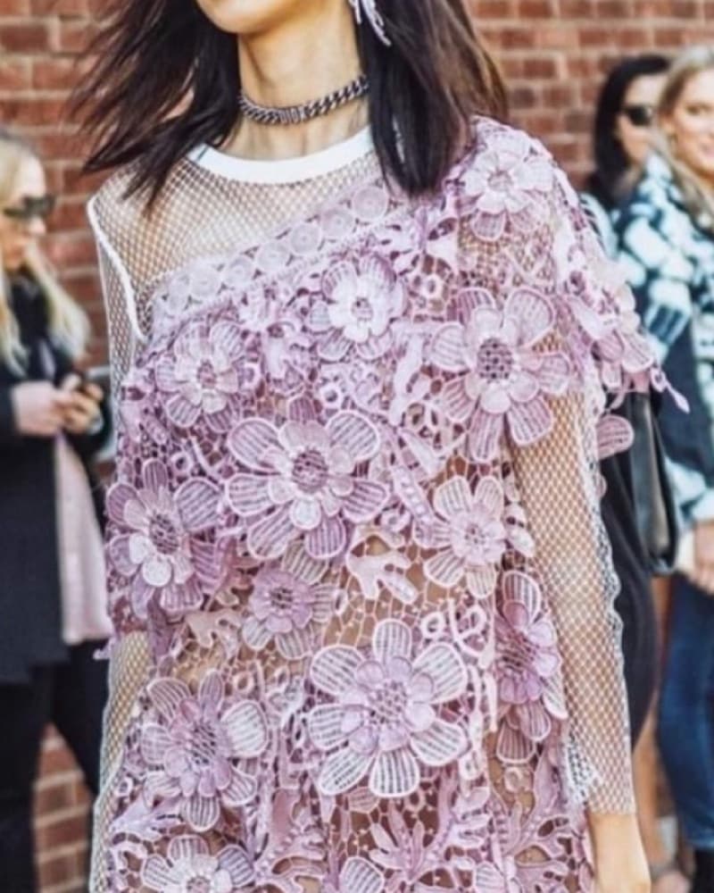 Self-Portrait Floral One-Shoulder Dress - Image 3