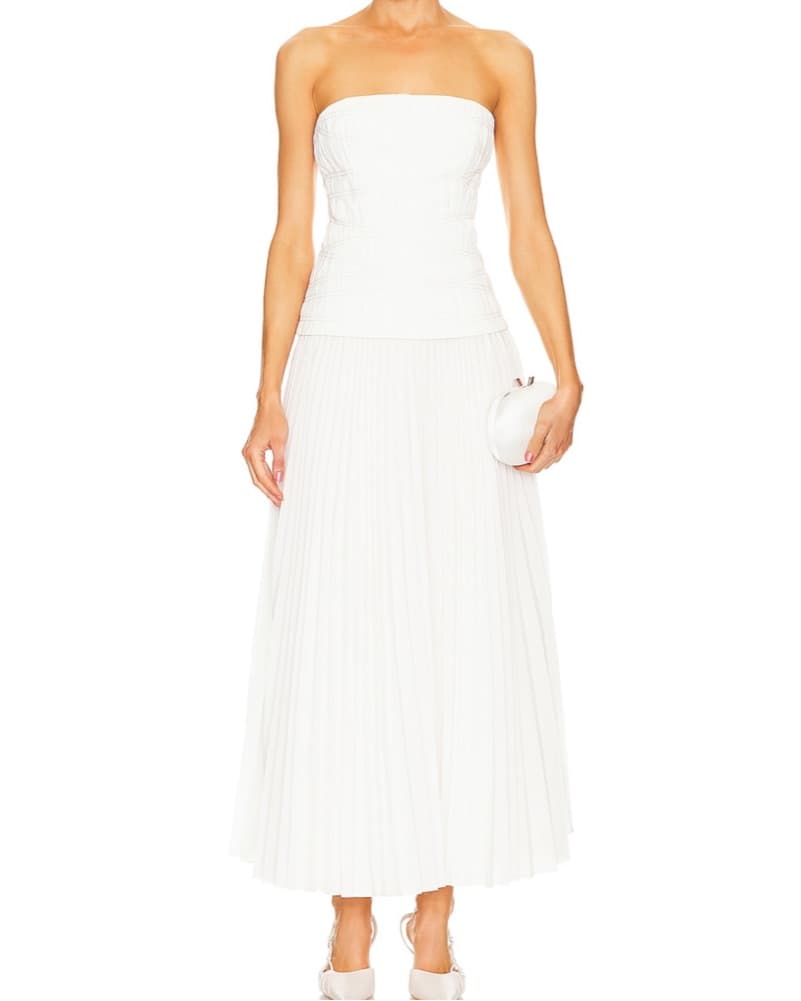 Bristol Midi Dress Ivory - Image 2