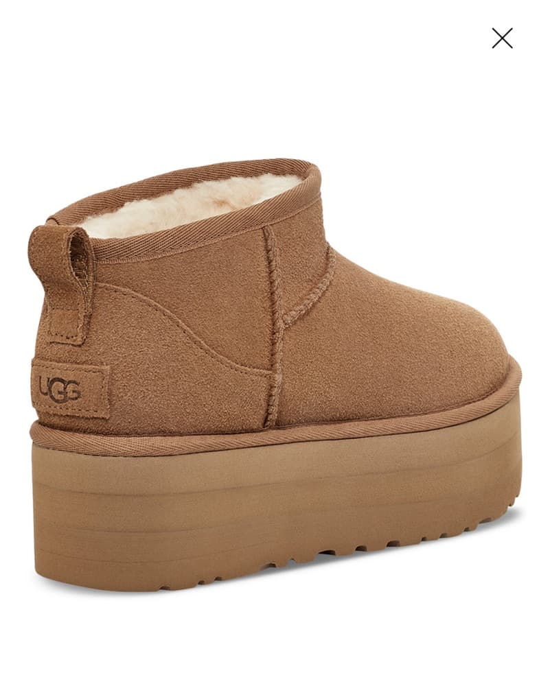 Chestnut Ugg Platform Ankle Boots - Image 3