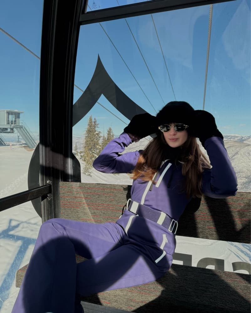 Chic Purple Ski Jumpsuit - Image 4